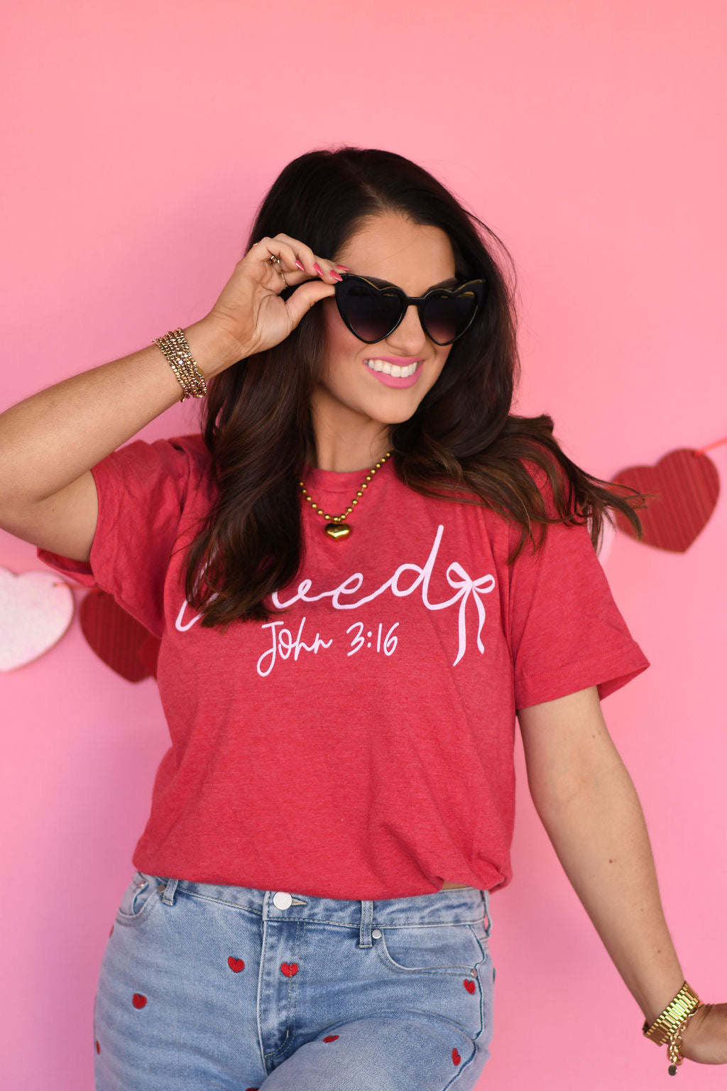 Loved John 3:16 Bow Tee