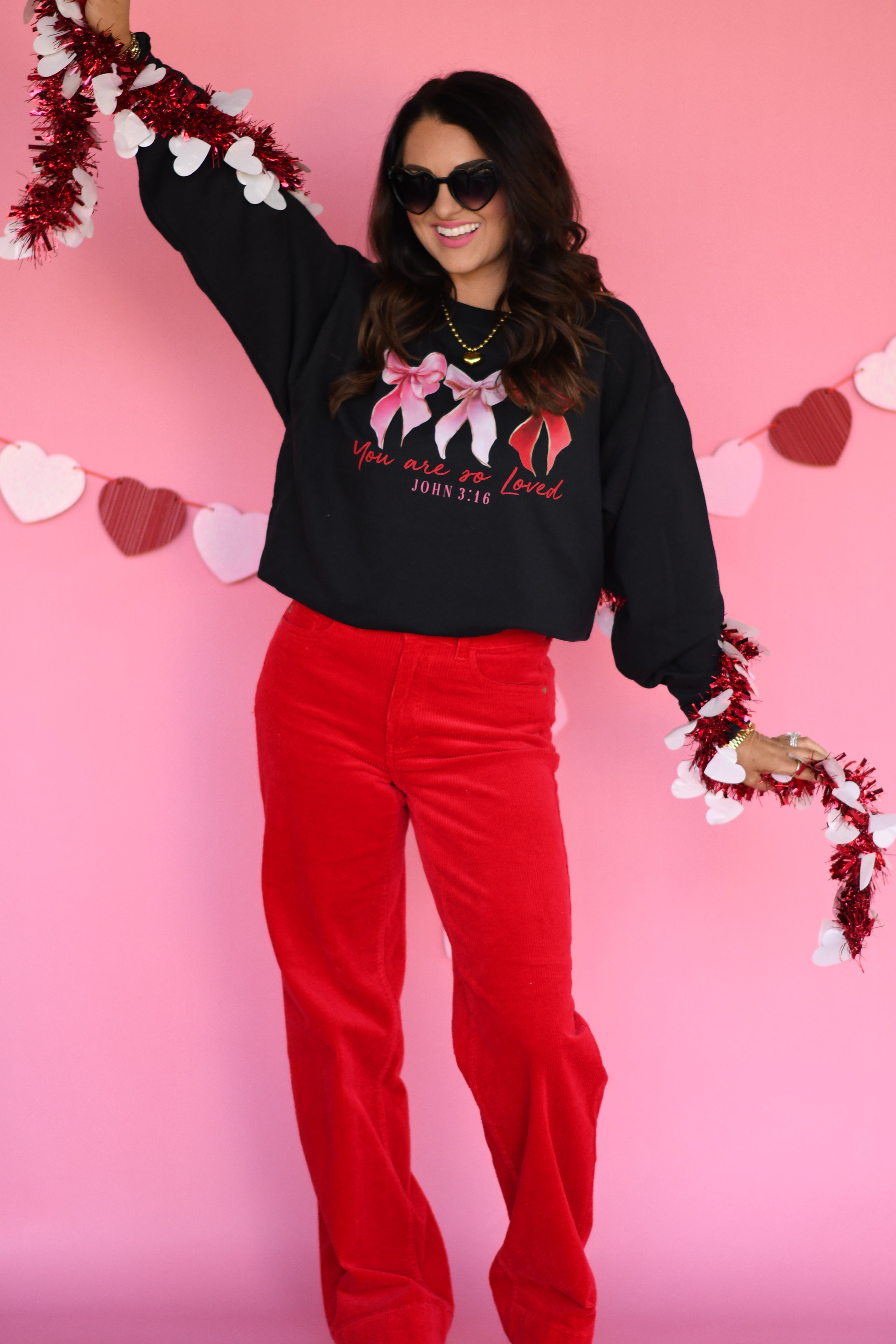 You Are So Loved Three Bows Sweatshirt