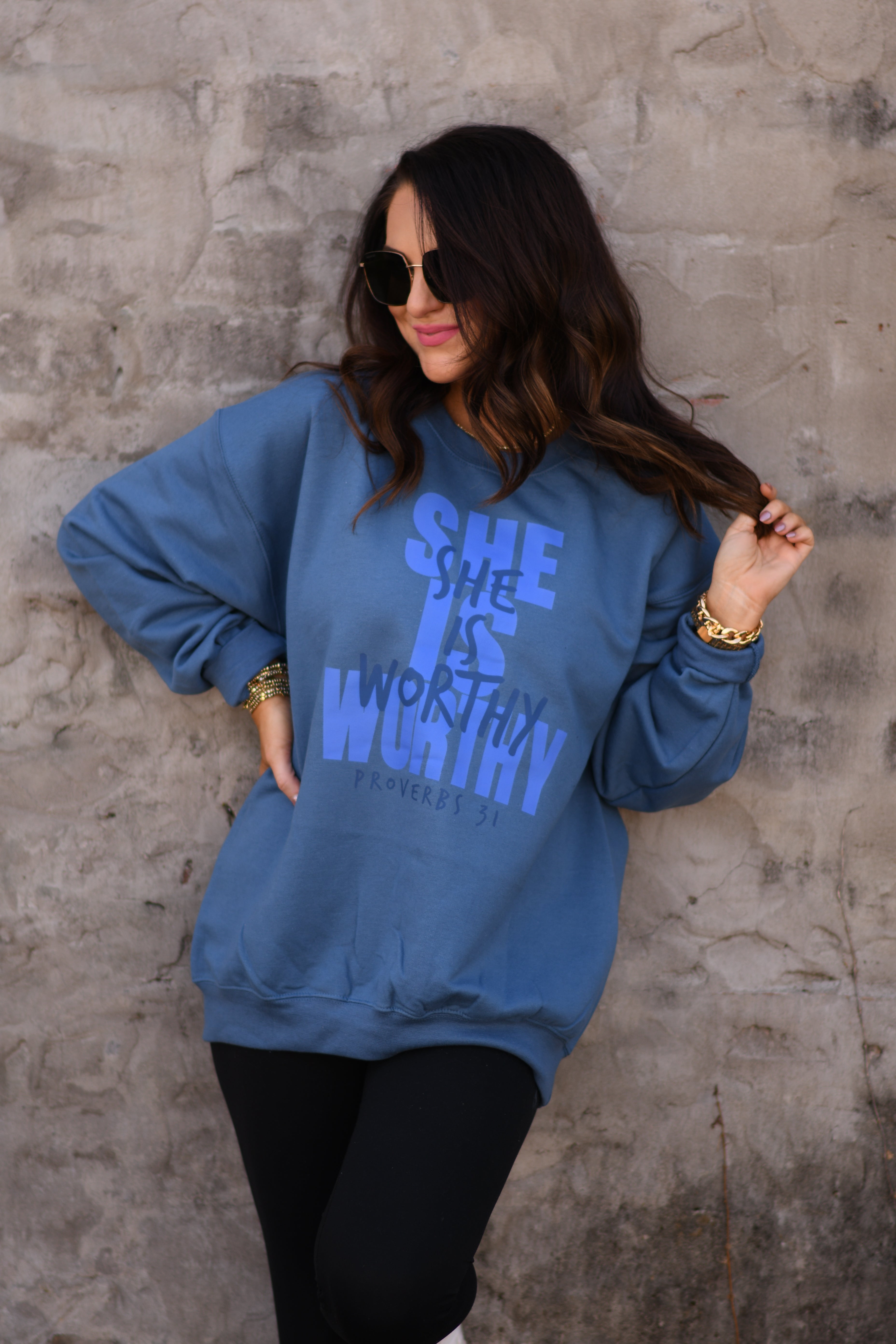 She Is Worthy Sweatshirt