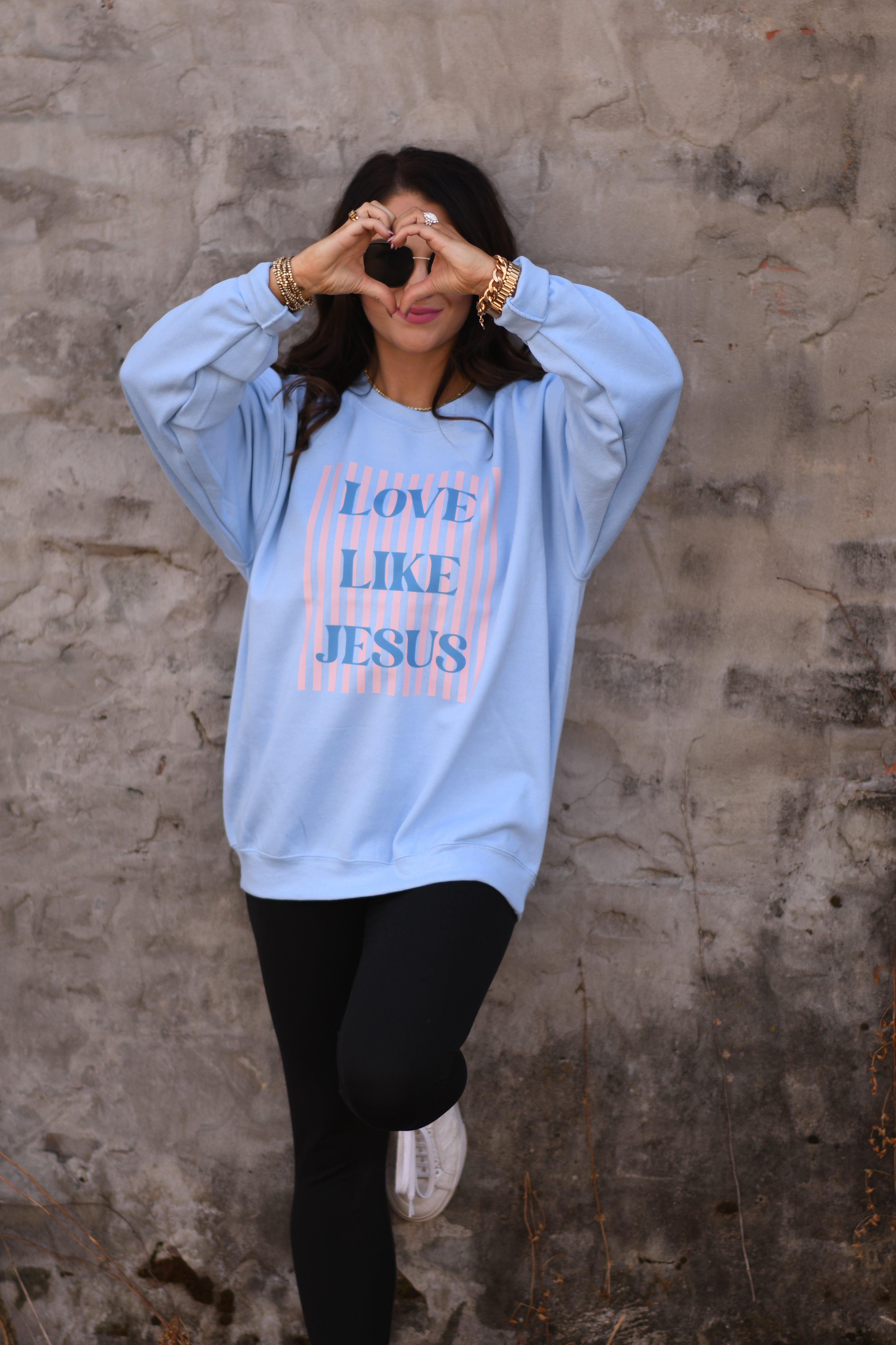 Love Like Jesus Stripes Sweatshirt / Tee